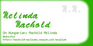 melinda machold business card